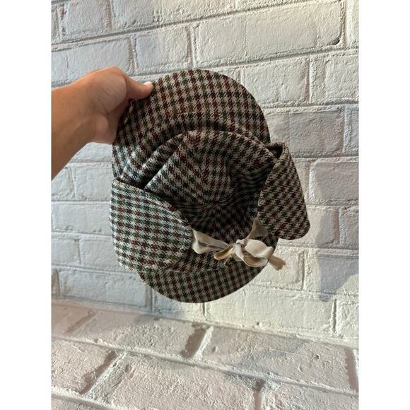Robert Kirk Great Britain Houndstooth Wool Hat Vintage - Picture 1 of 5